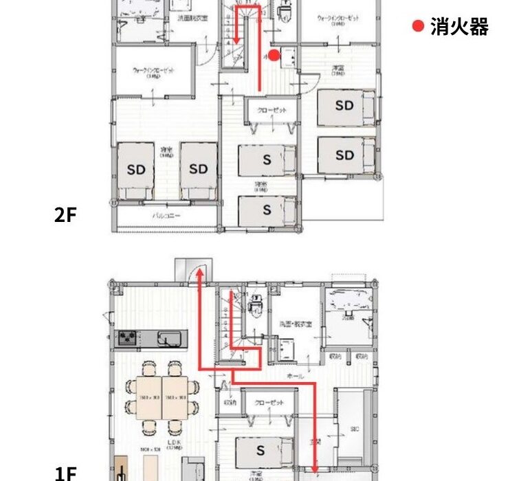 避難経路図　（馥の森）